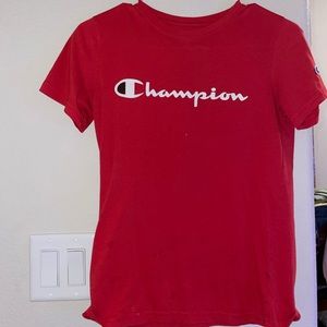 Red champion shirt